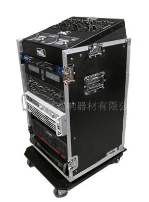 10u slant mixer rack case /16u vertical rack w/wheel