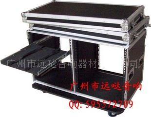 double 12u shockproof rack case with rack tray