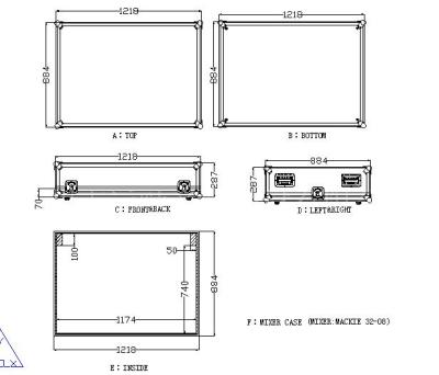 mixer case CAD for mackie mixing console 3208