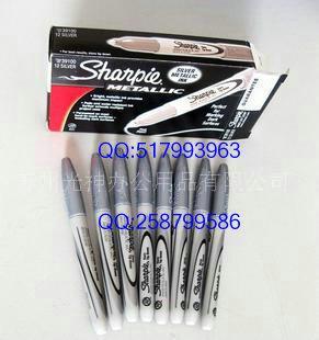 三福39100金属专用记号笔 1.0MM-sharpie银白色记号笔 银色记号笔