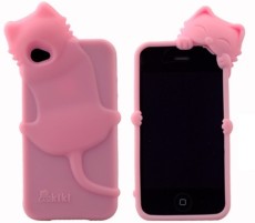 韩国新款苹果 iphone 4G 4s 可爱kiki趴猫手机外壳 保护套
