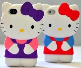 韩国立体Hello Kitty苹果外壳保护套 iphone4 4S手机壳 手机套