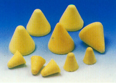 黄色锥形塑胶石