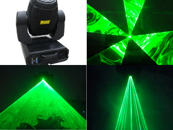 Moving head animation laser