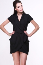 劳伦希尔 2012夏装新款 欧美风格 简约经典小黑裙
