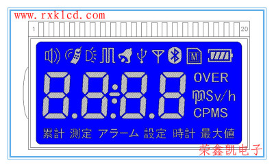 辐射测量LCD 显示屏