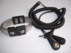 防静电手腕带-双回路金属环+黑色磨砂线