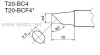 T20-BC4无铅马蹄形烙铁头 HAKKO白光T20-BC4恒温斜咀电烙铁头 白光838焊台用BC4烙铁咀