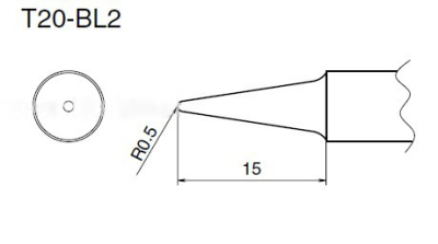 T20-BL2烙铁头 HAKKO白光T20无铅环保电烙铁头 日本原装T20-BL2恒温烙铁咀