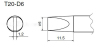 白光T20-D6一字咀恒温烙铁头 日本T20-D6无铅烙铁咀 HAKKOT20-D6环保无铅电烙铁头