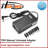 70W Manual Universal Laptop Ac Adapter with LCD Voltage display and USB 5V 2A