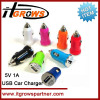 5V 1A colorful mini car charger for phone tablet pc