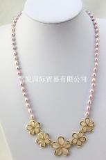 AAAA-Perlen mit Swarovski Halsketten