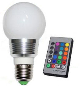 LED 16色遥控七彩球泡灯