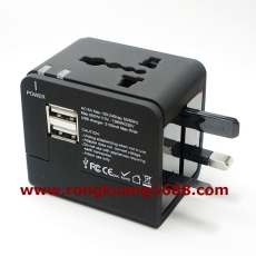 EEC-148U2-2.1 双USB充电器 全球通旅行插头 2100MA 多功能插座 万能充电器