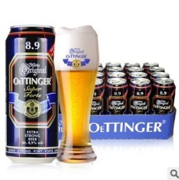德国进口啤酒 OETTINGER奥丁格特度啤酒500ML*24罐/组