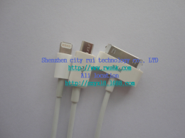 Factory for yi tuo three cable usb cable phone usb charging cable