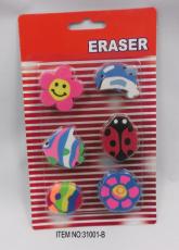 High Quality Cute Eeraser /Customized Eraser/6 art erasers