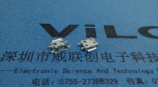 MICRO USB 5P四脚沉板DIP母座 0.7-1.0-1.17-1.2-1.6 卷边