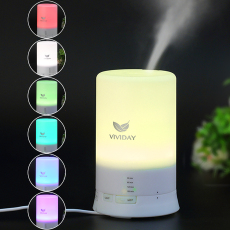 Vividay 100ml Aromatherapy Essential Oil Diffuser Ultrasonic Aroma Humidifier -7 Color Changing