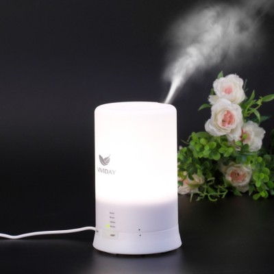 Vividay 100ml Aromatherapy Essential Oil Diffuser Ultrasonic Aroma Humidifier -Warm White