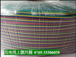 供應0.5平方40芯彩排線批發廠家