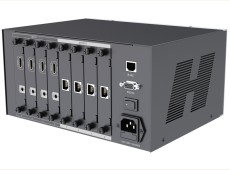 LCN4X4 HDbitT 朗强生产4进4出高清视频混合插卡矩阵 HDMI matrix 4*4