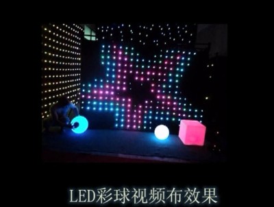 厂家定制LED视频幕布六间房直播背景DJ酒吧动态背景布舞台剧院发光幕布