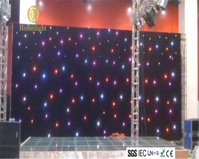 LED星空幕布 RGB星空布 婚庆舞台幕布 背景幕布 专业生产