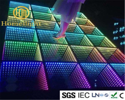 LED 3D Mirror Abyss Dance floor for dissco night club