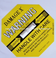 DAMAGE X黄色25G防震动标签