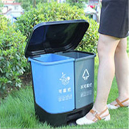 重庆40L脚踏分类塑料垃圾桶厂家直销