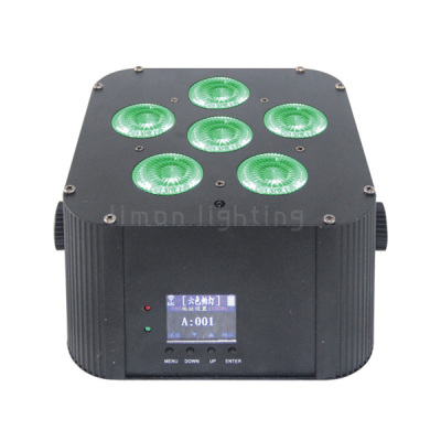 6PCS LED RGBWAUV DMX Wireless Battery Powered Par Light