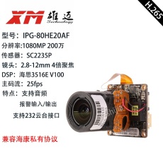 2.0M H.265 IPG-80HE20AF Autofocal IP Module