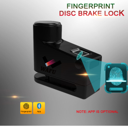 WF-005 WAFU Fingerprint Disc Brake Lock Biological Anti-theft Lock Bluetooth Electric Lock Waterproo