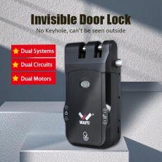 WAFU WF-026 Dual Systems&Circuits Dual Motors Smart Invisible Door Lock Keyless Remote Control Door