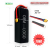 Li Polymer 22.2V 6200mAh 65C Battery Pack